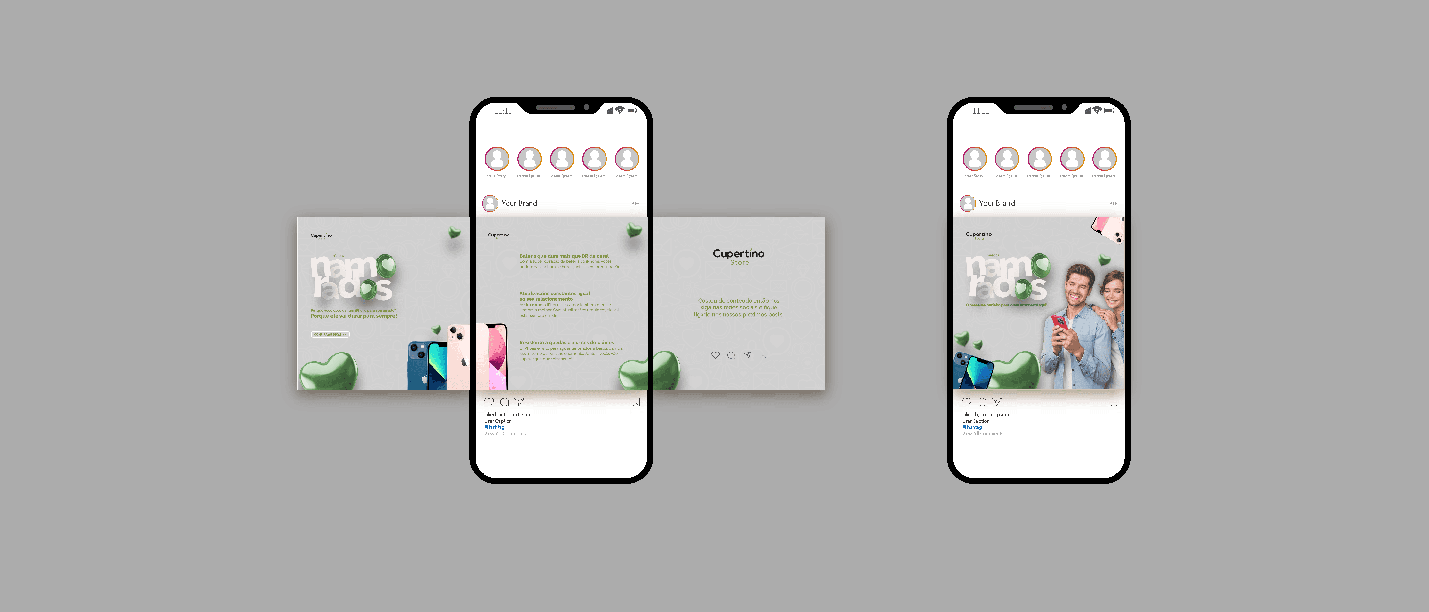 Posts de Dia dos Namorados da Cupertino iStore
